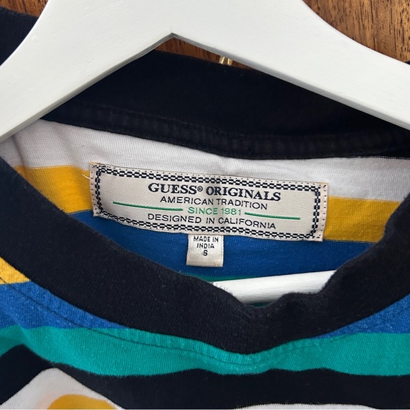 GUESS Men's Multicolor Striped Tee - Picture 4 of 4